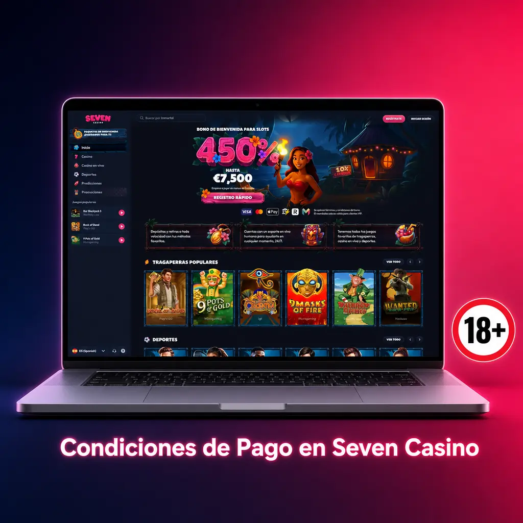 Condiciones de pago en Seven Casino: verificación DNI/NIE, límites de transacción y requisitos KYC según normativa DGOJ.