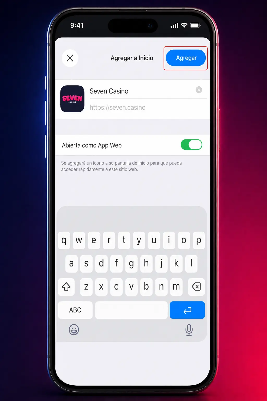 Pasos para descargar e instalar Seven casino en iPhone e iOS desde Safari en 4 sencillos pasos